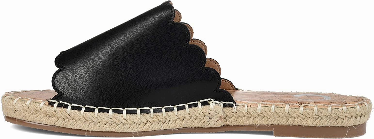 Journee Collection Women's Flat Sandals  Color Black Size 8.5M Asics Shoes For Trail Running