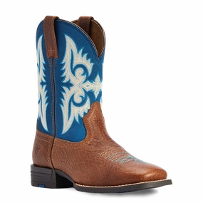 Boots Size 12 10042597 Ariat Kids Lonestar Western Cowboy Boots - Red Dirt Road/ Blue Waves