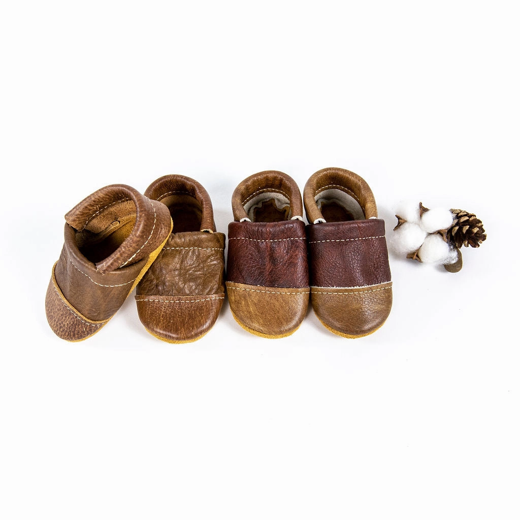 Short Dresses High Heels Two Tone Loafers Shoes Baby and Toddler (sepia/Tumbleweed