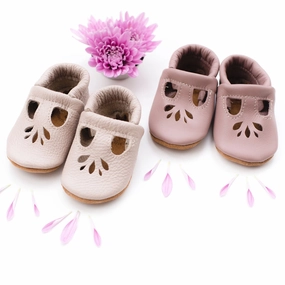 Thigh High Suede Boots Dusty Rose & Oyster Pink LOTUS T-strap Shoes Baby and Toddler