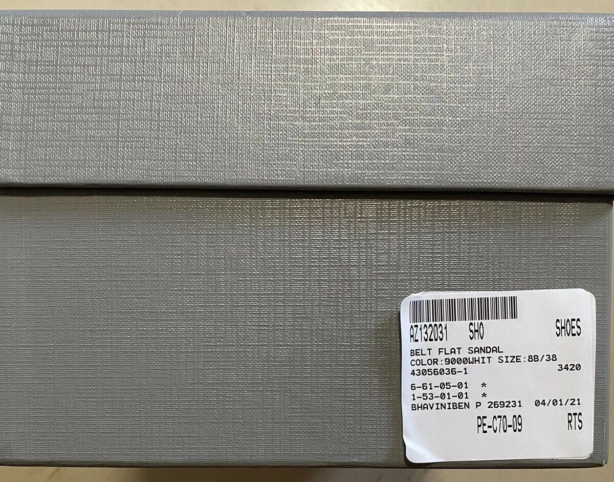 Seychelles Flats Shoes NIB $950 Balenciaga Women Belt Flat Sandal Shoes White 8 US ( 38 Eu ) Italy