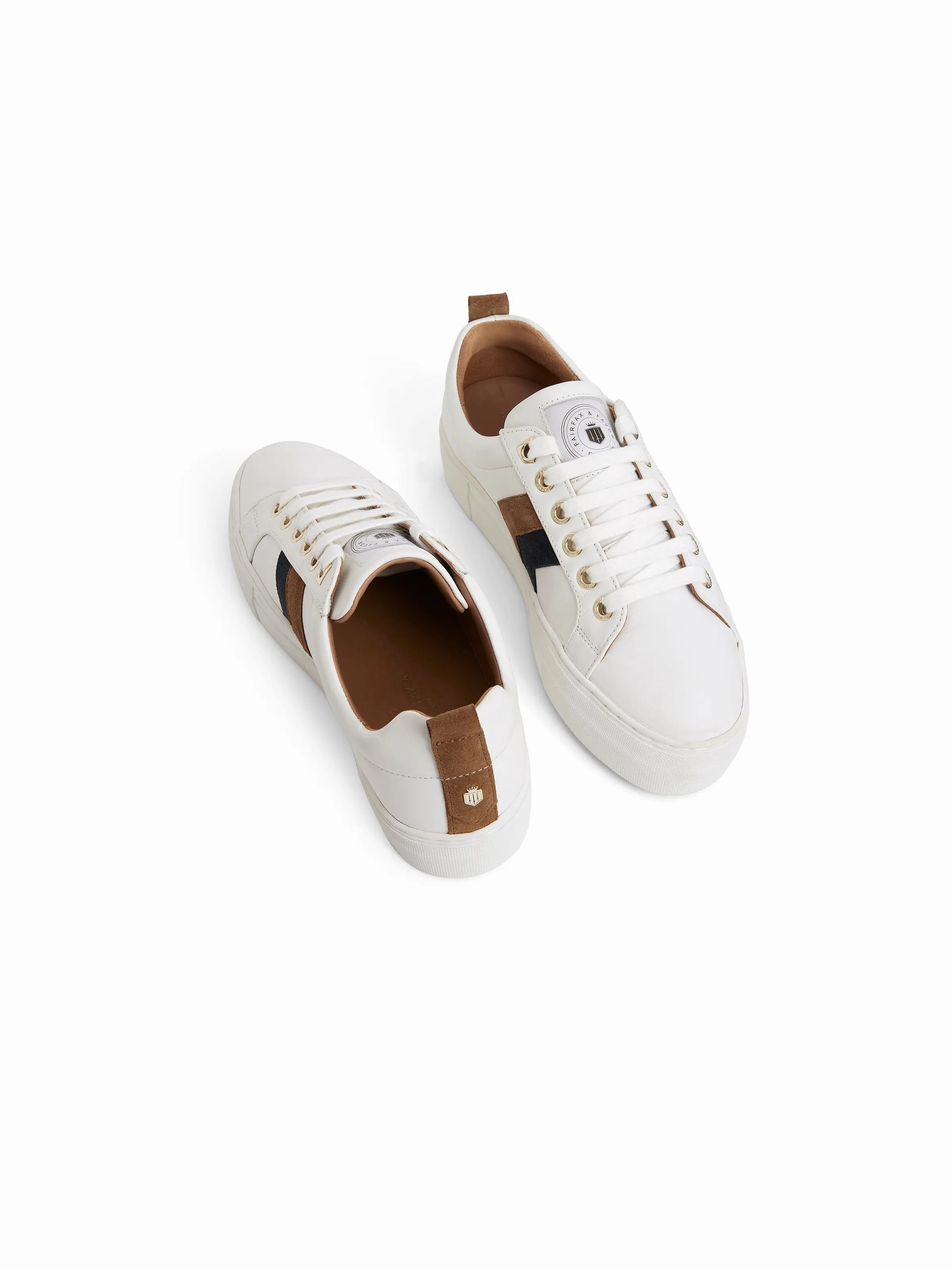 Zara Loafers With Tassels Alexandra Platform - White - Tan & Navy