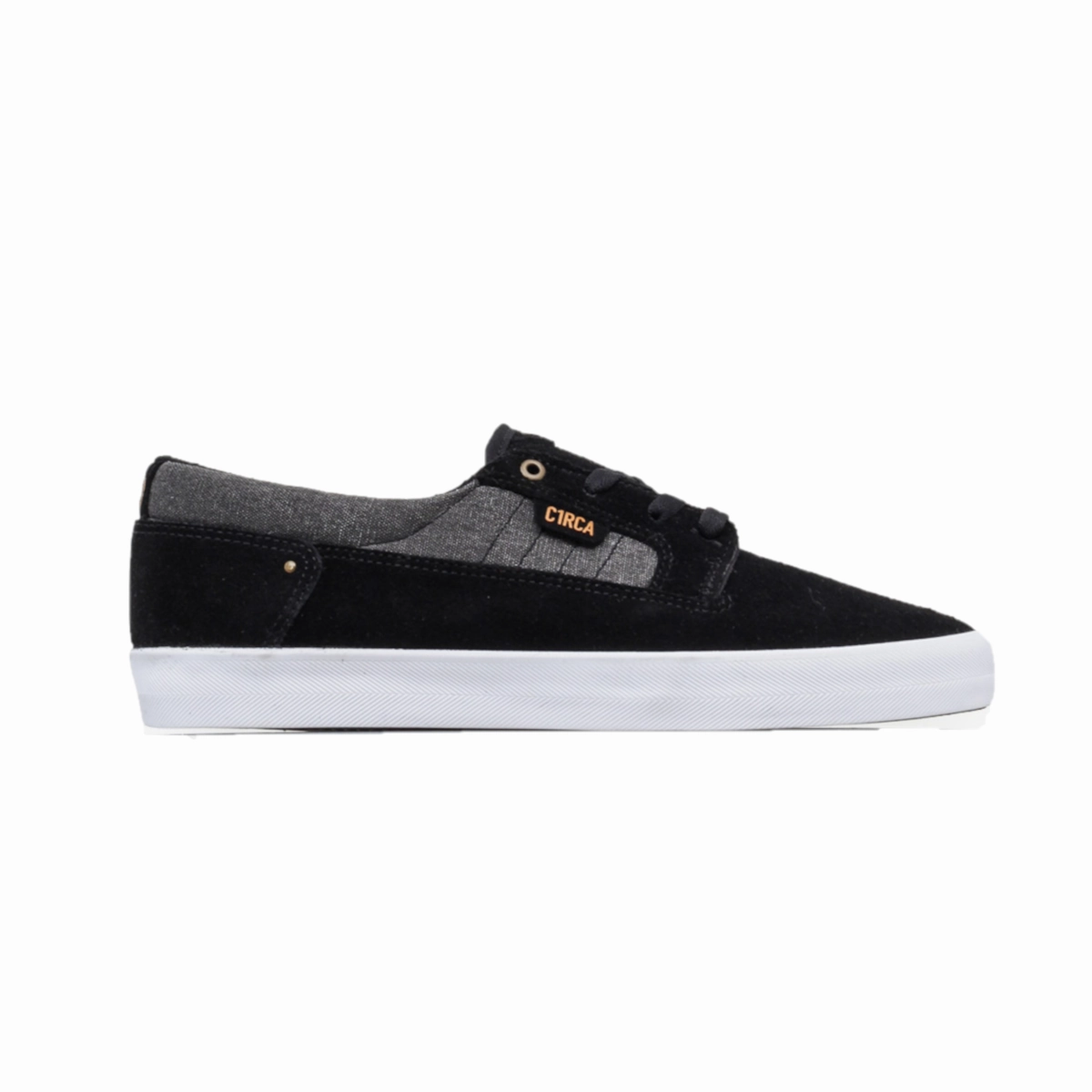 CIRCA LANCER-BKIG LANCER MN'S (Medium) Black/Ink/Gold Canvas Skate Shoes Denim Ease
