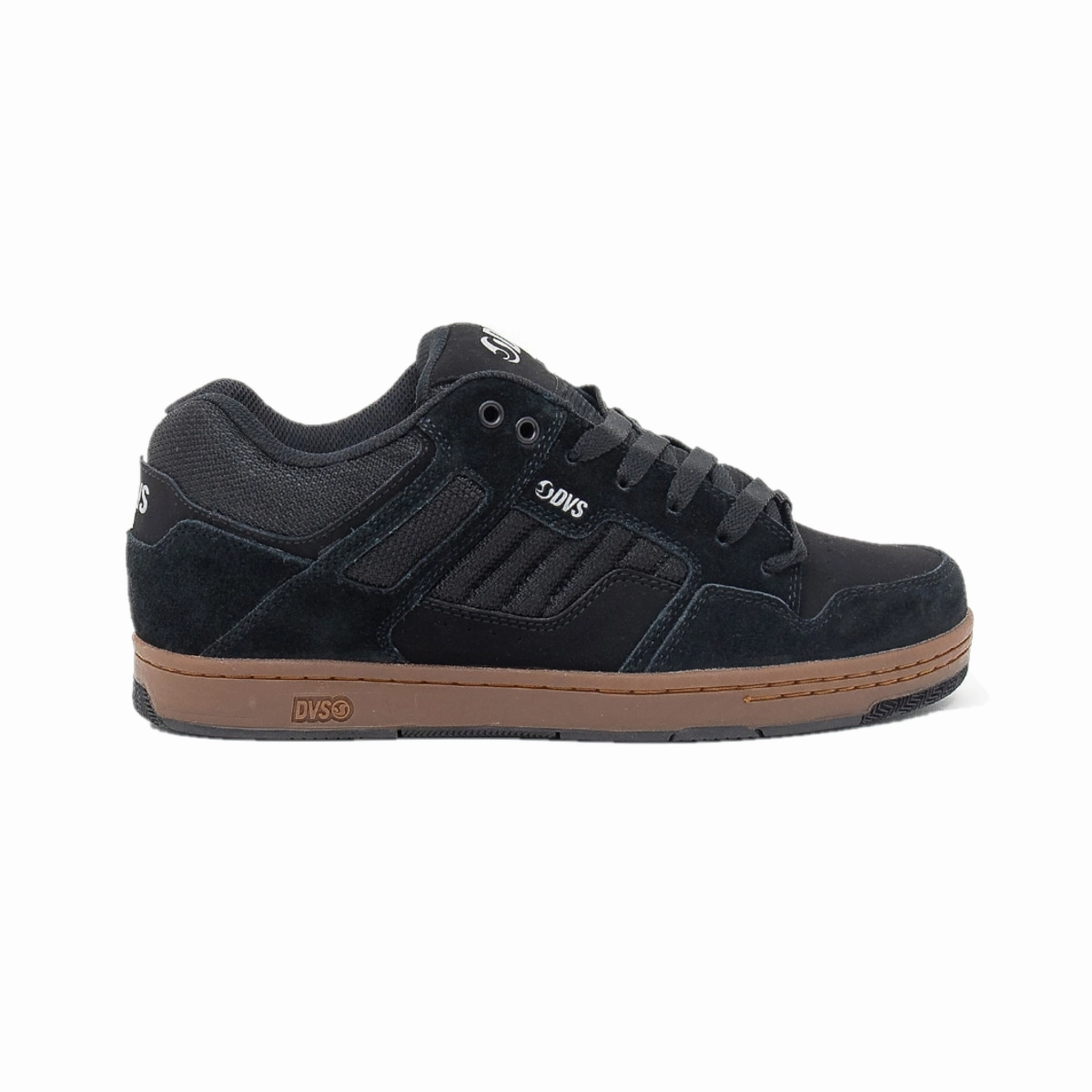DVS F0000278019 ENDURO 125 MN'S (Medium) Black/Gum Leather & Mesh Skate Shoes Soft Padding Strike Step