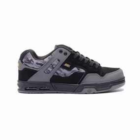 DVS F0000056983 ENDURO HEIR MN'S (Medium) Black/Charcoal/Camo Leather & Nubuck Skate Shoes Anti Slip Sole