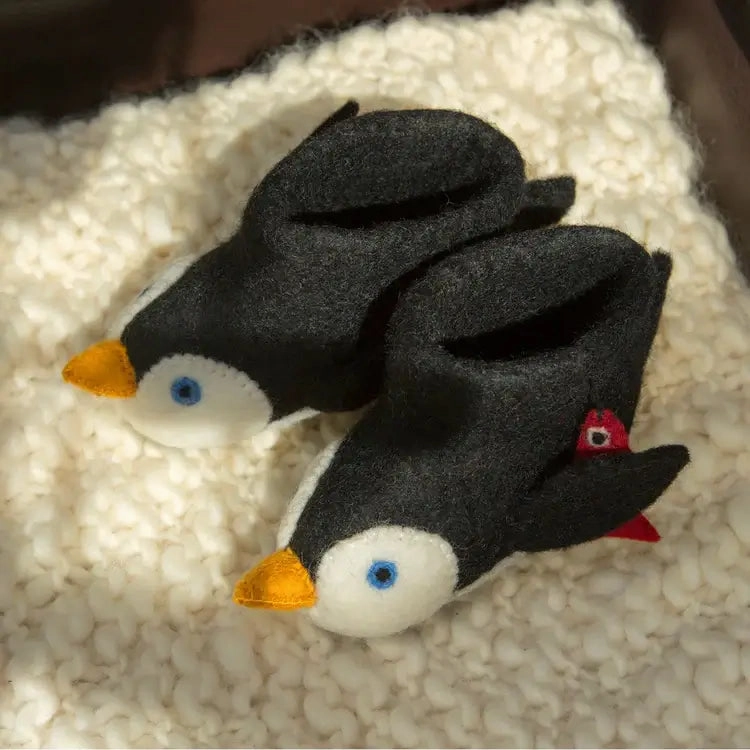 Pete Penguin Kids Felt Slippers Glass Slippers Battle Cats