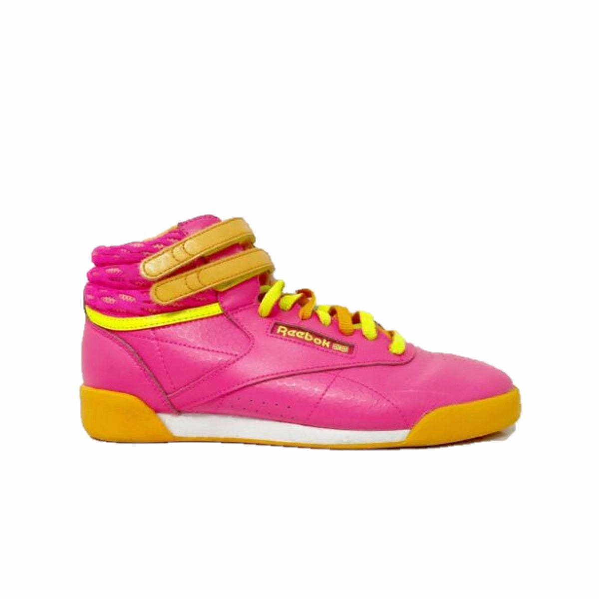 Tassel kids' shoes Toe Caps REEBOK M46765 F/S HI JR'S (Medium) Pink/Orange/Yellow/White Leather Lifestyle Boots