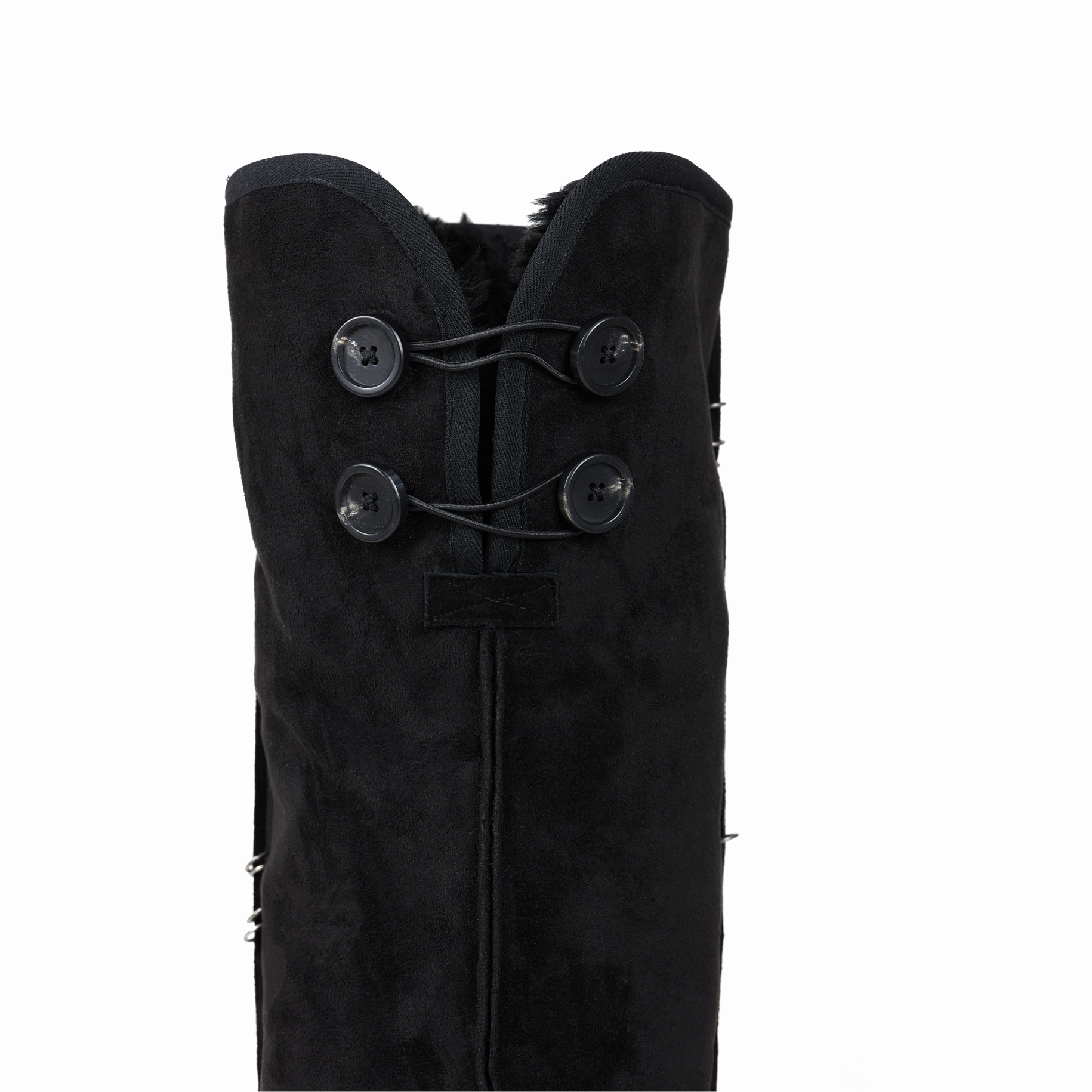 Pierced Thigh-High Suede Shearling Boots ( Made-to-Order ) Adidas Shoes On Sale