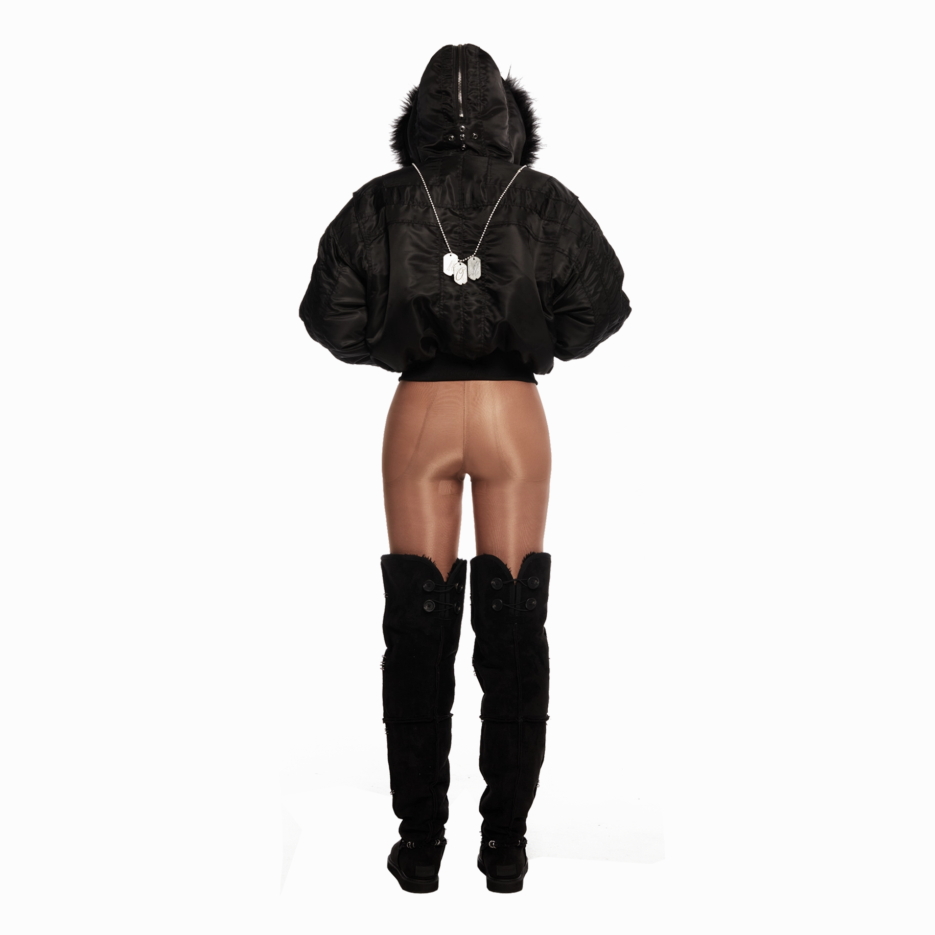 Adidas X Disney Mickey And Friends Monofit Trainer Shoes Pierced Thigh-High Suede Shearling Boots ( Made-to-Order )