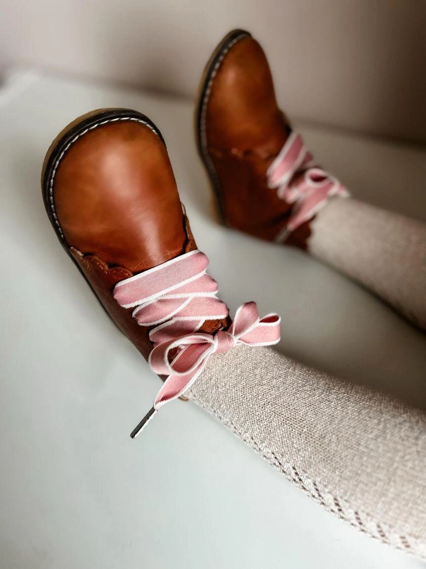 Pink Edge Laces Adidas Support Shoes