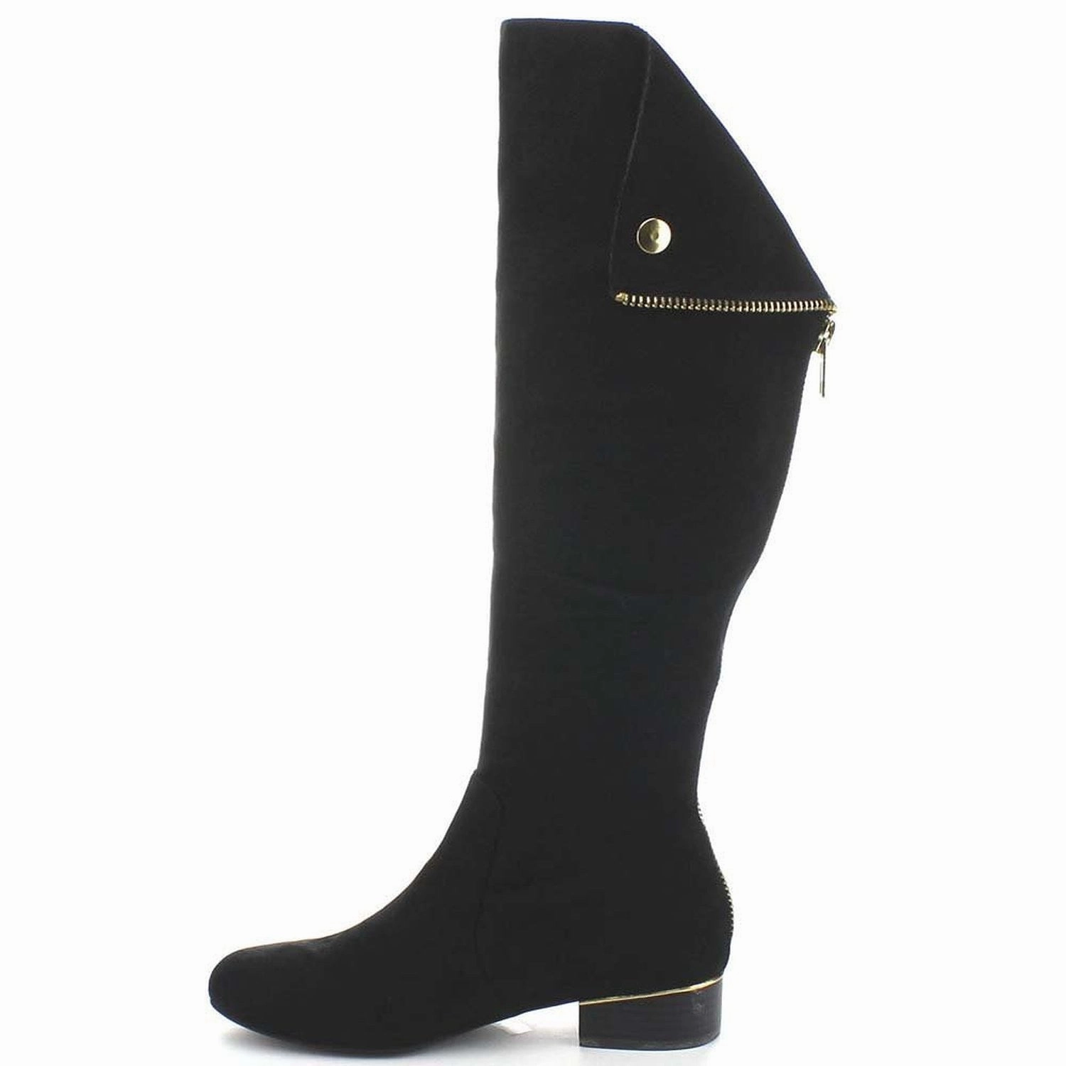 Pirate Back Zipper Black Women's Slouchy Knee-high Vegan Boots Kate Spade Tall Rain Boots