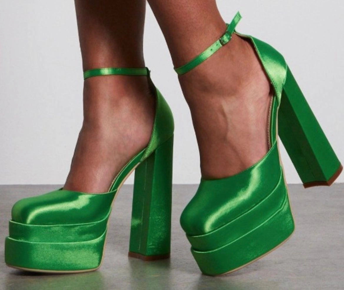 PLATFORM BLOCK HEEL COURT PUMP -JADE GREEN Asics Dan Gable Evo 2 Wrestling Shoes