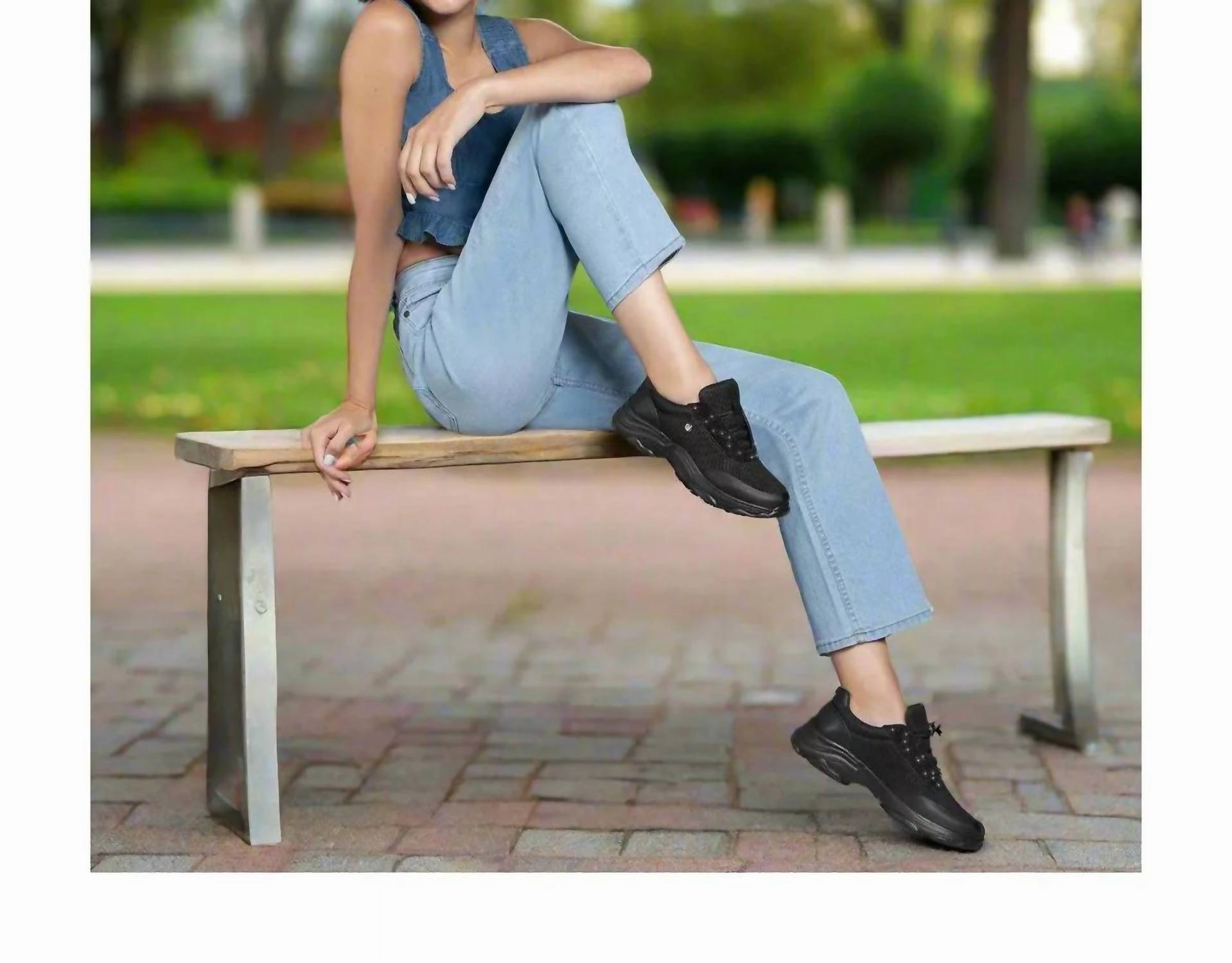 John Fluevog Sneakers Andrea - Women's Casual Sneakers with Rhinestone Detail