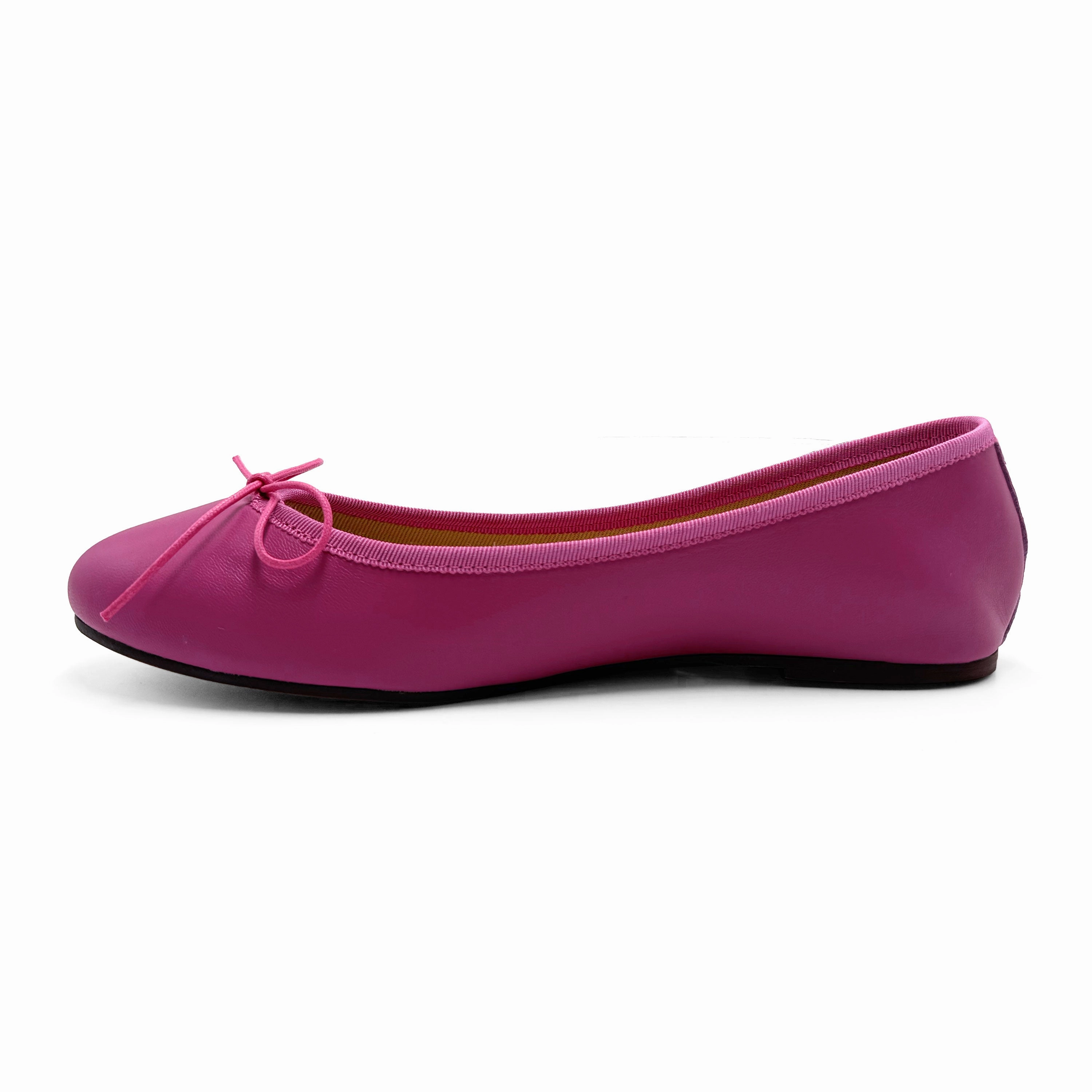 Plum leather ballet flats Fancy Dress Shoes
