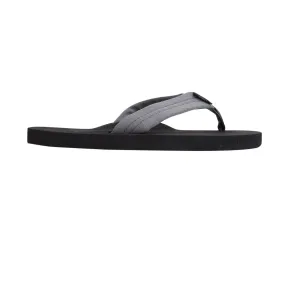 RAINBOW 301ASTPSM/GREY THE CLOUD MN'S (Medium) Black/Grey Leather Strap Sandals Comfort Enhancement