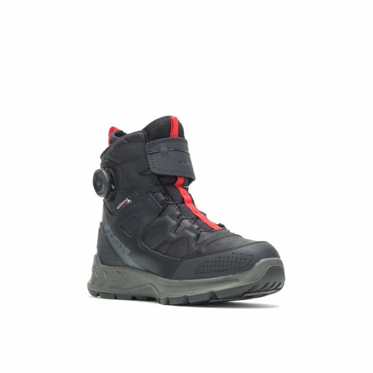 Strong Construction WOLVERINE W880115-EW SHIFTPLUS POLAR RANGE BOA WP MN'S (Extra Wide) Black Leather Winter Boots