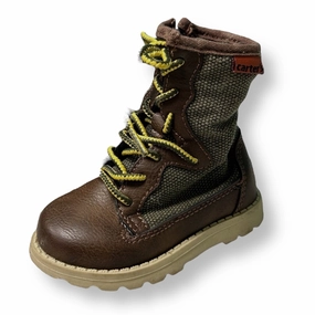 Adidas Campus Oos Shoes Carter's Boys Shoes Toddler Size 4 Brown High Top Zippered Boots