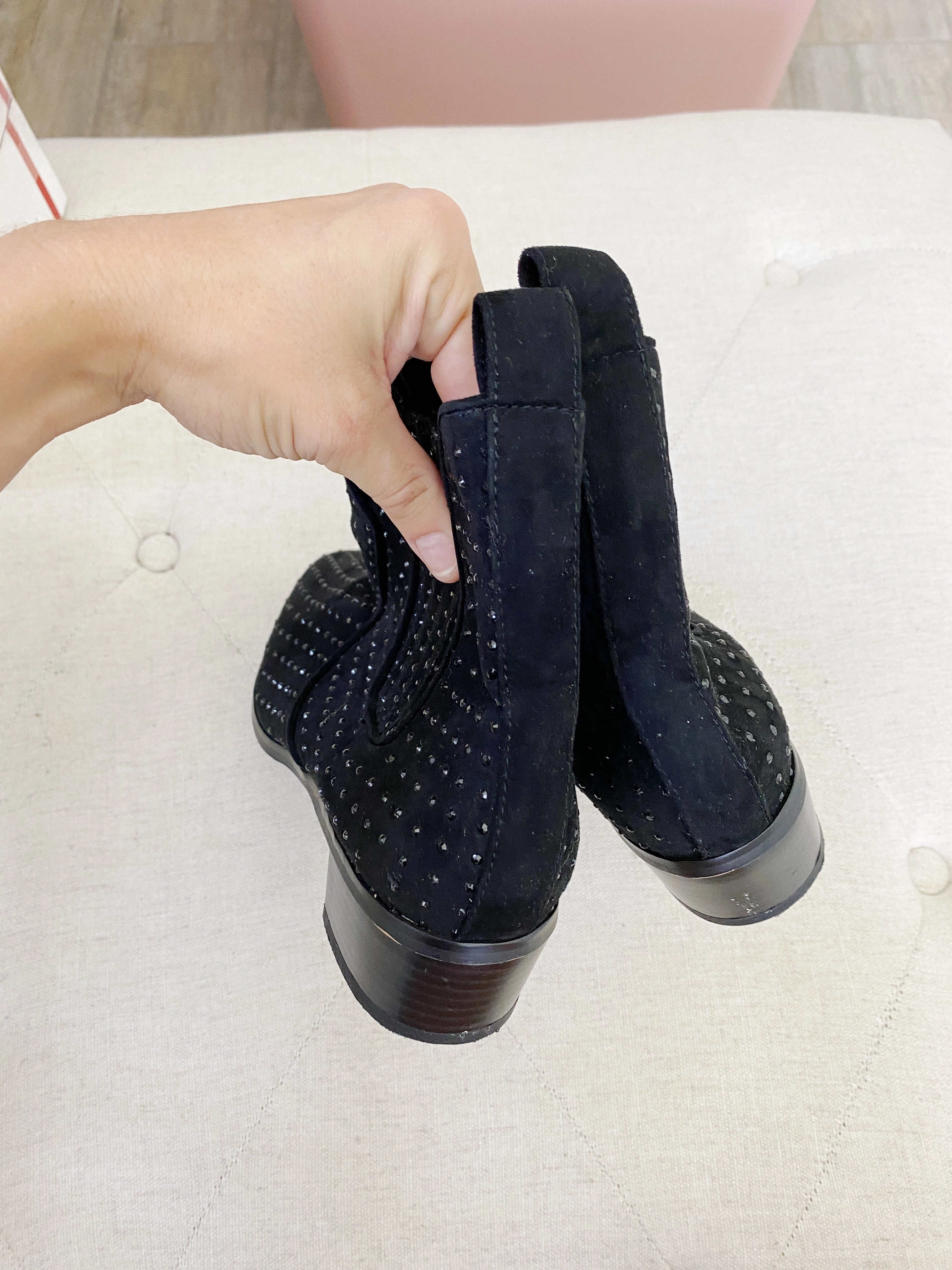 BCBGeneration Leather Stud Booties 7 Adidas Gazelle Harry Styles Adidas Shoes