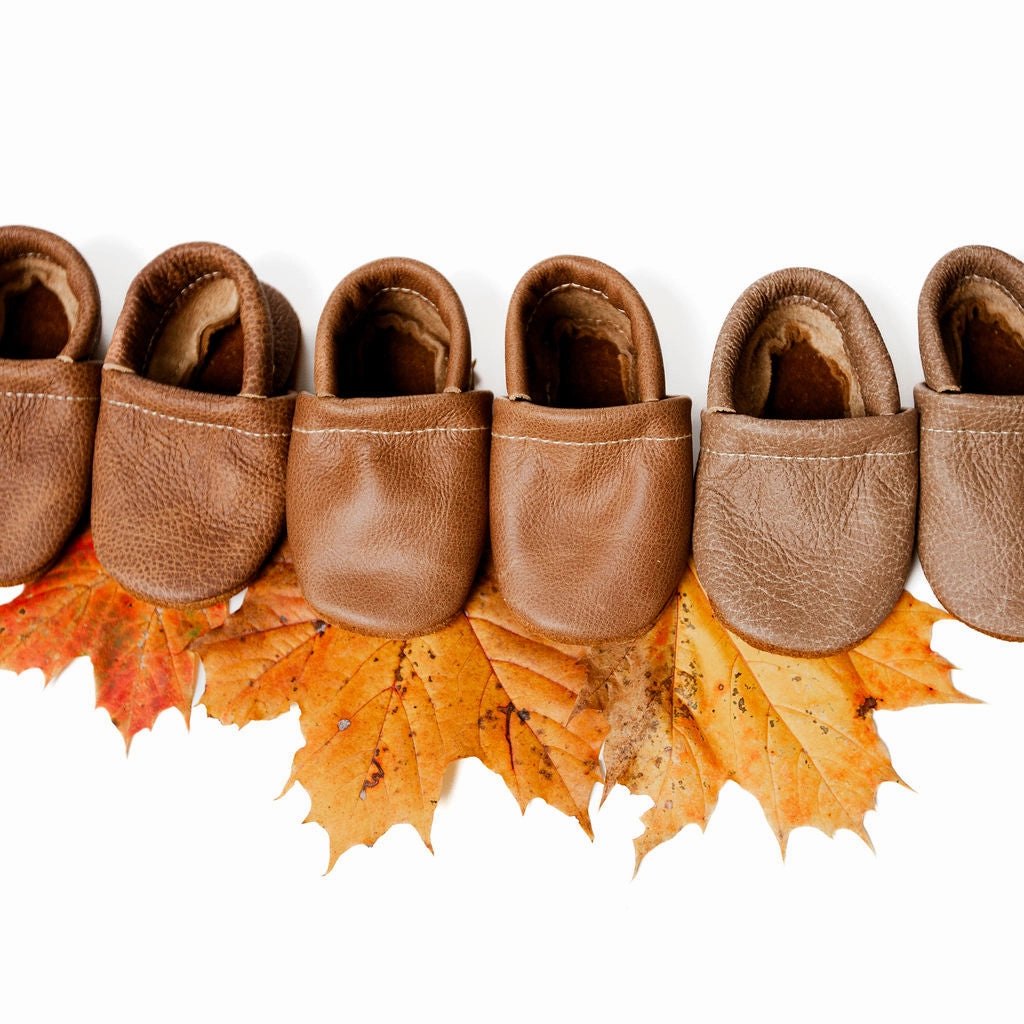 Sepia, Caramel, Chai Leather LOAFERS Shoes Baby and Toddler