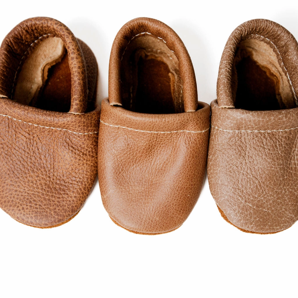 Sepia, Caramel, Chai Leather LOAFERS Shoes Baby and Toddler