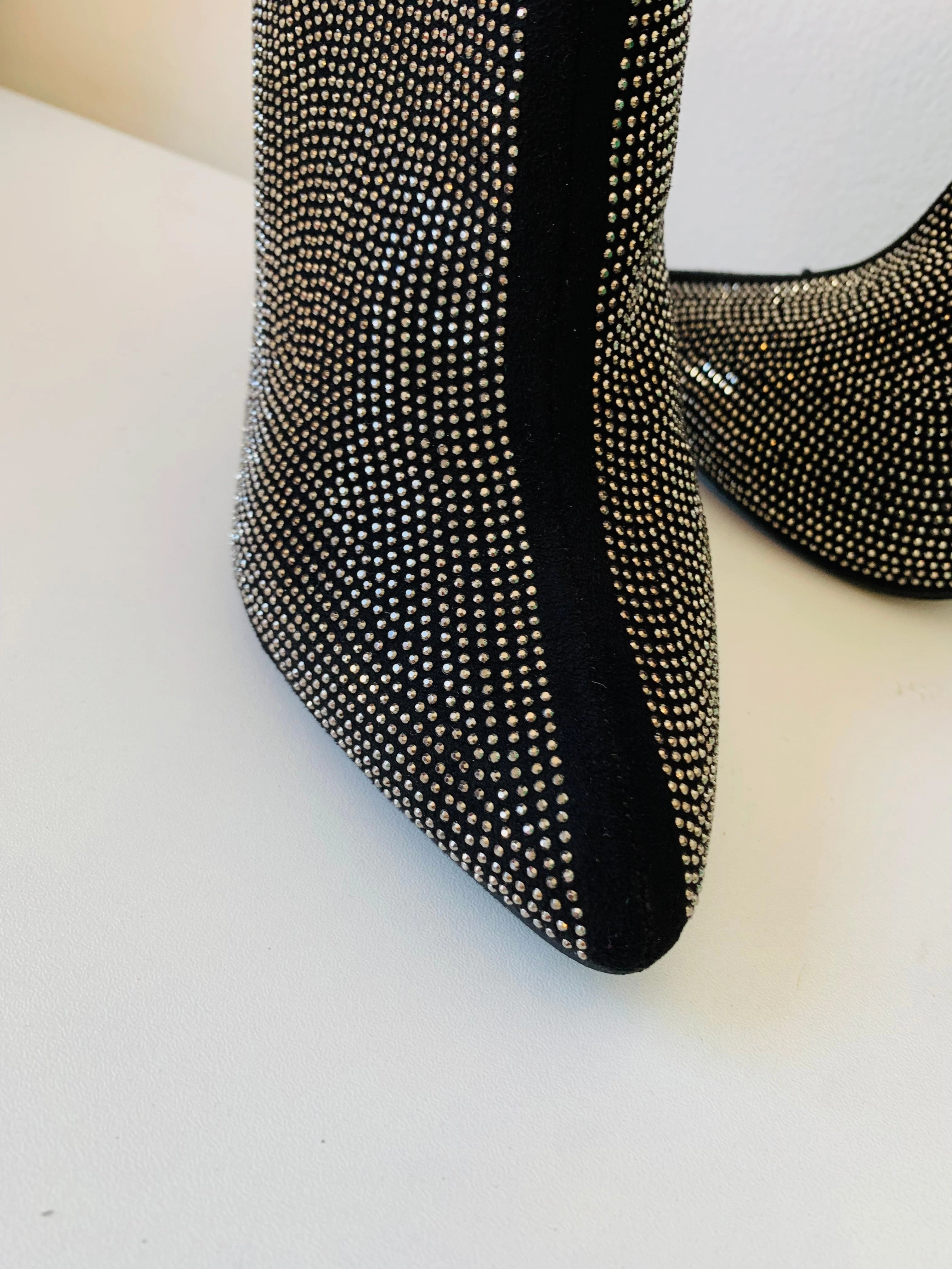 Nature Breeze Black Studded Aria Ankle Boots Size 9 Adidas Super Shoes Running