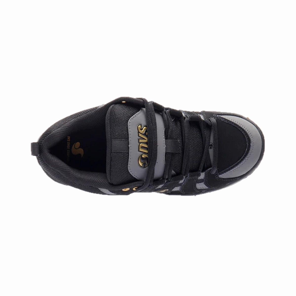 DVS F0000335002 PRIMO MN'S (Medium) Black/Charcoal/Gold Leather, Suede & Nubuck Skate Shoes Soft Walk Quick Style Ride