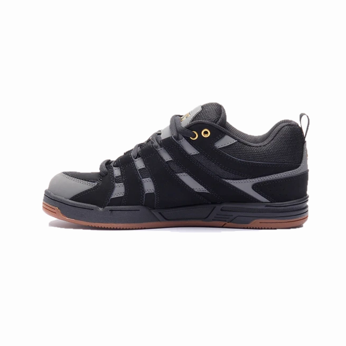 Soft Pad Active Comfort DVS F0000335002 PRIMO MN'S (Medium) Black/Charcoal/Gold Leather, Suede & Nubuck Skate Shoes