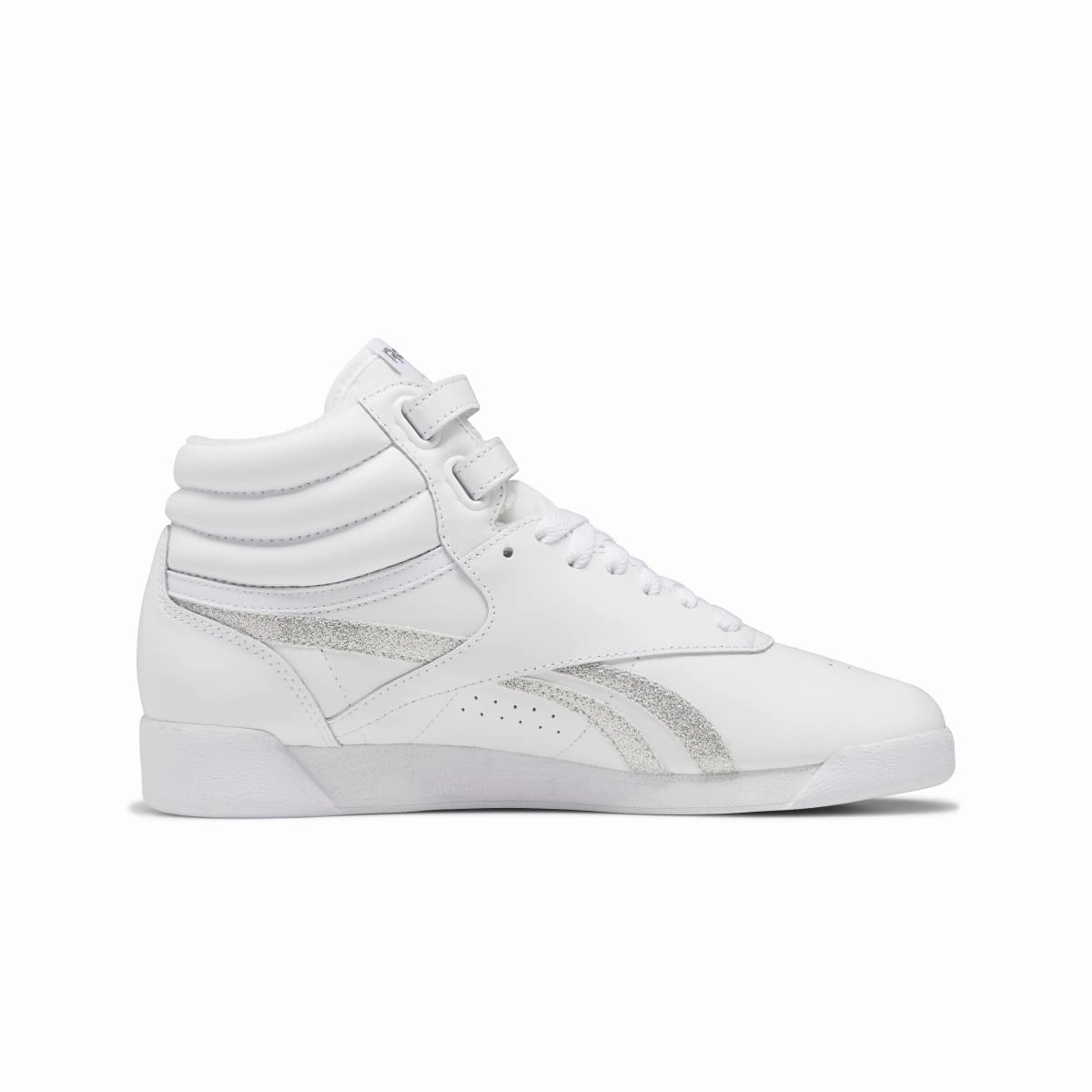 Event Go REEBOK GX2232 F/S HI WMN'S (Medium) White/Silver Leather Lifestyle Shoes