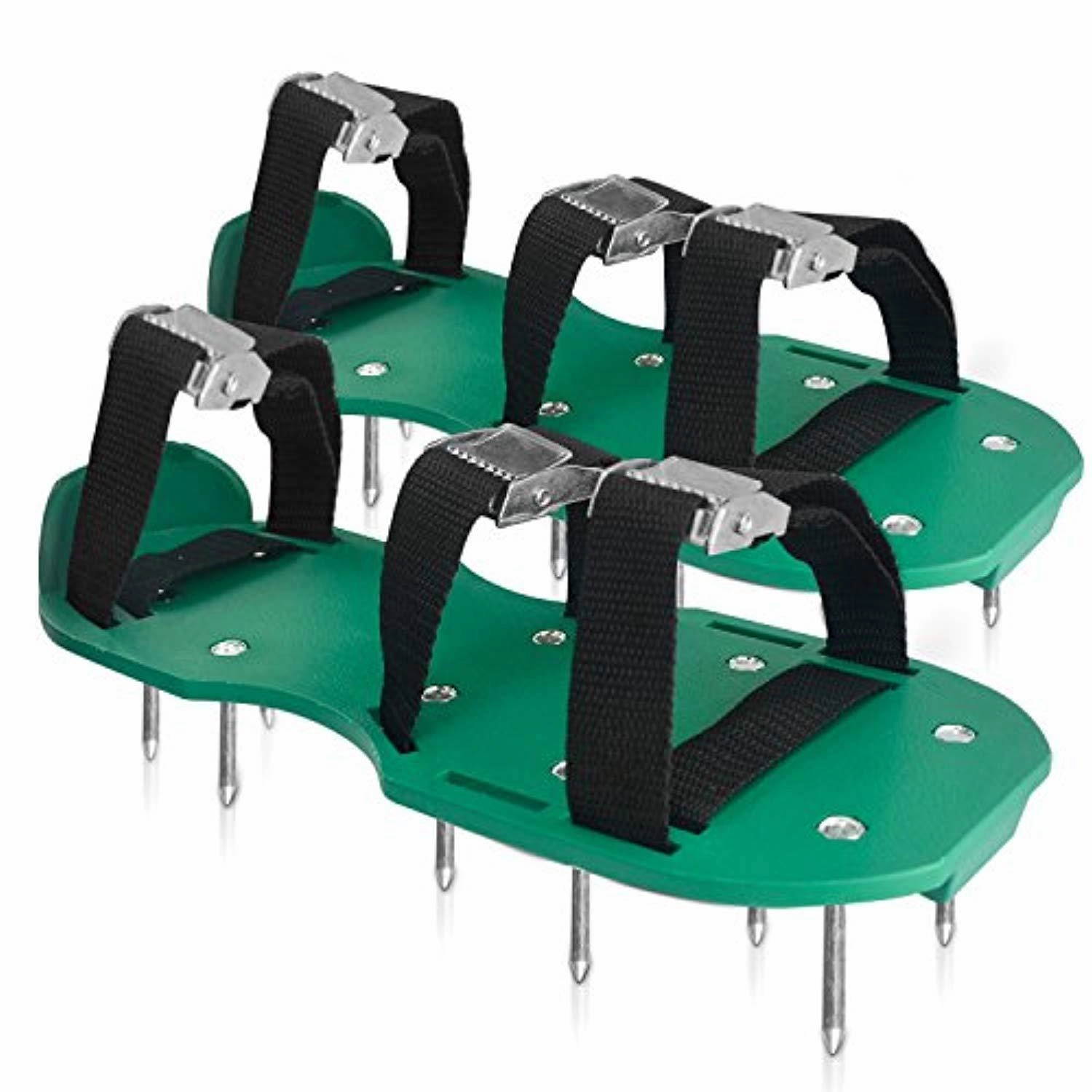 Asics Shoes Outfit Premium Lawn Aerator Shoes - Heavy Duty 2 Spiked Sandals for Aerating Your Lawn or Yard - Revive Your Lawn Roots with Lawn Aerator Shoes - Comes with a Weed Pulling Tool