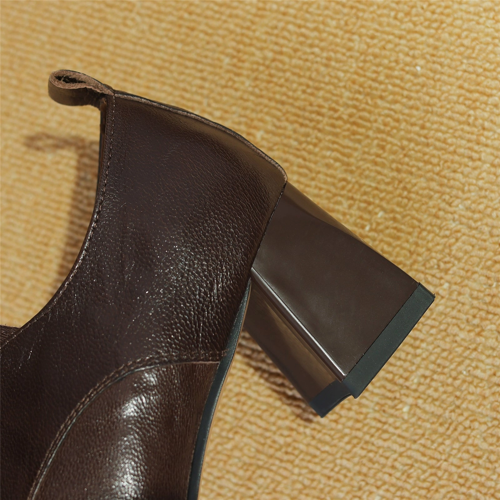 TinaCus Women's Genuine Leather Square Toe Handmade Lace Up Oxford Pumps Usaf Dress Shoes