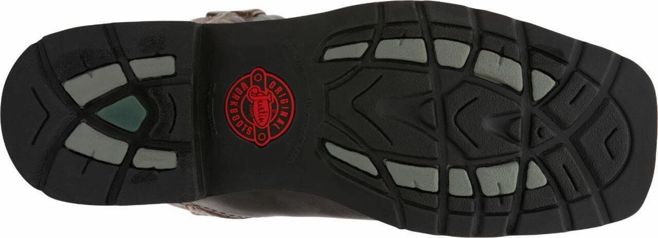 10 Eee Work Boots Justin Men's 11" Waterproof Original Coffee Driller Square Toe Work Boots