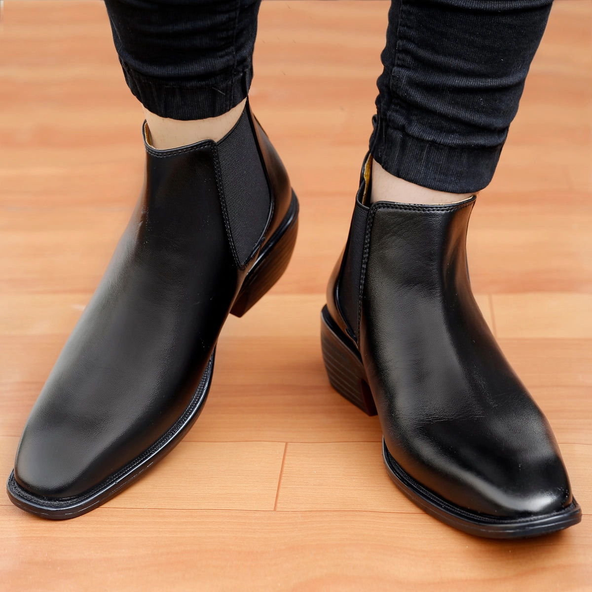 Bxxy's 2 Inch Hidden Height Increasing Faux Leather Chelsea Boots for Men Inexpensive Adidas Shoes