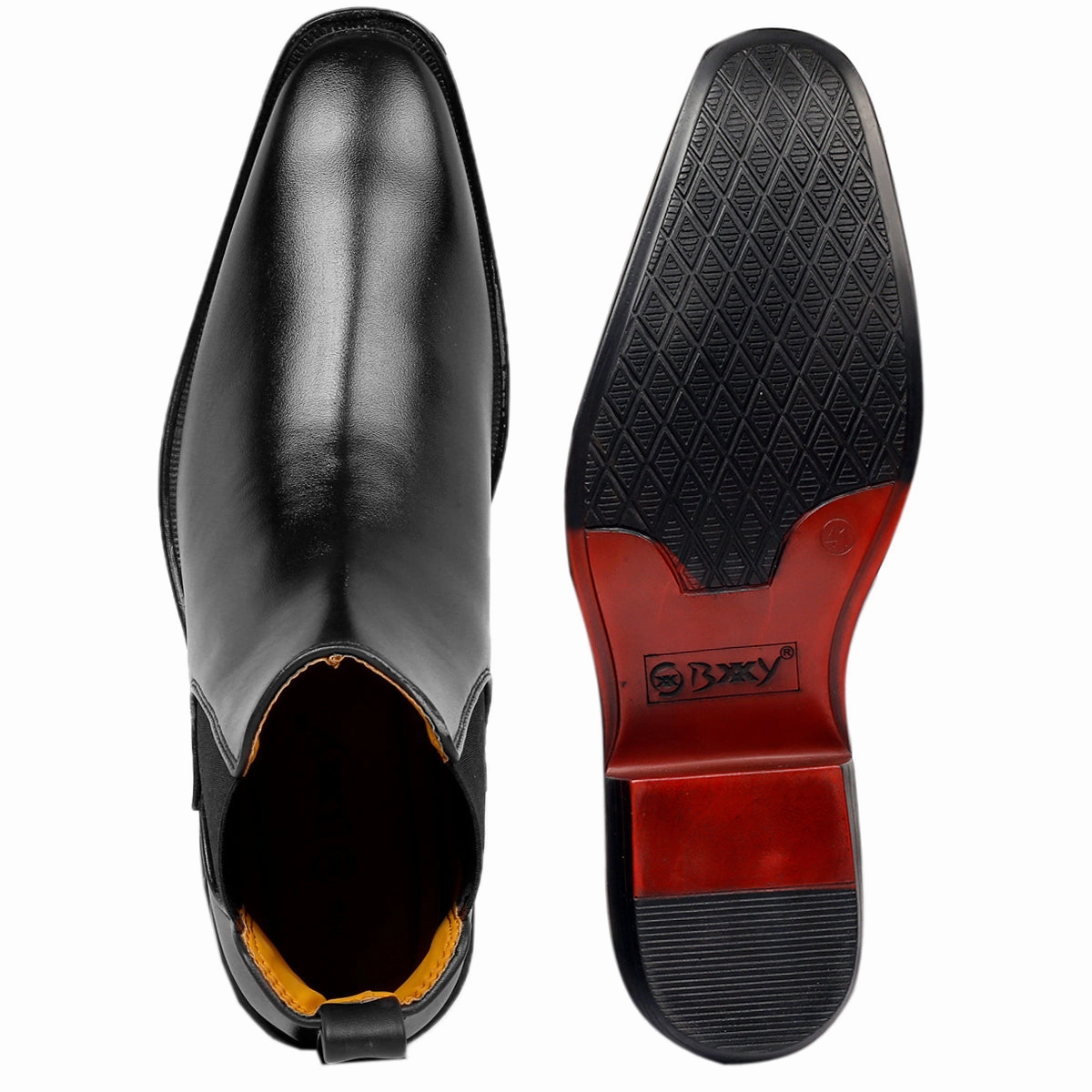 Bxxy's 2 Inch Hidden Height Increasing Faux Leather Chelsea Boots for Men David Beckham Adidas Shoes