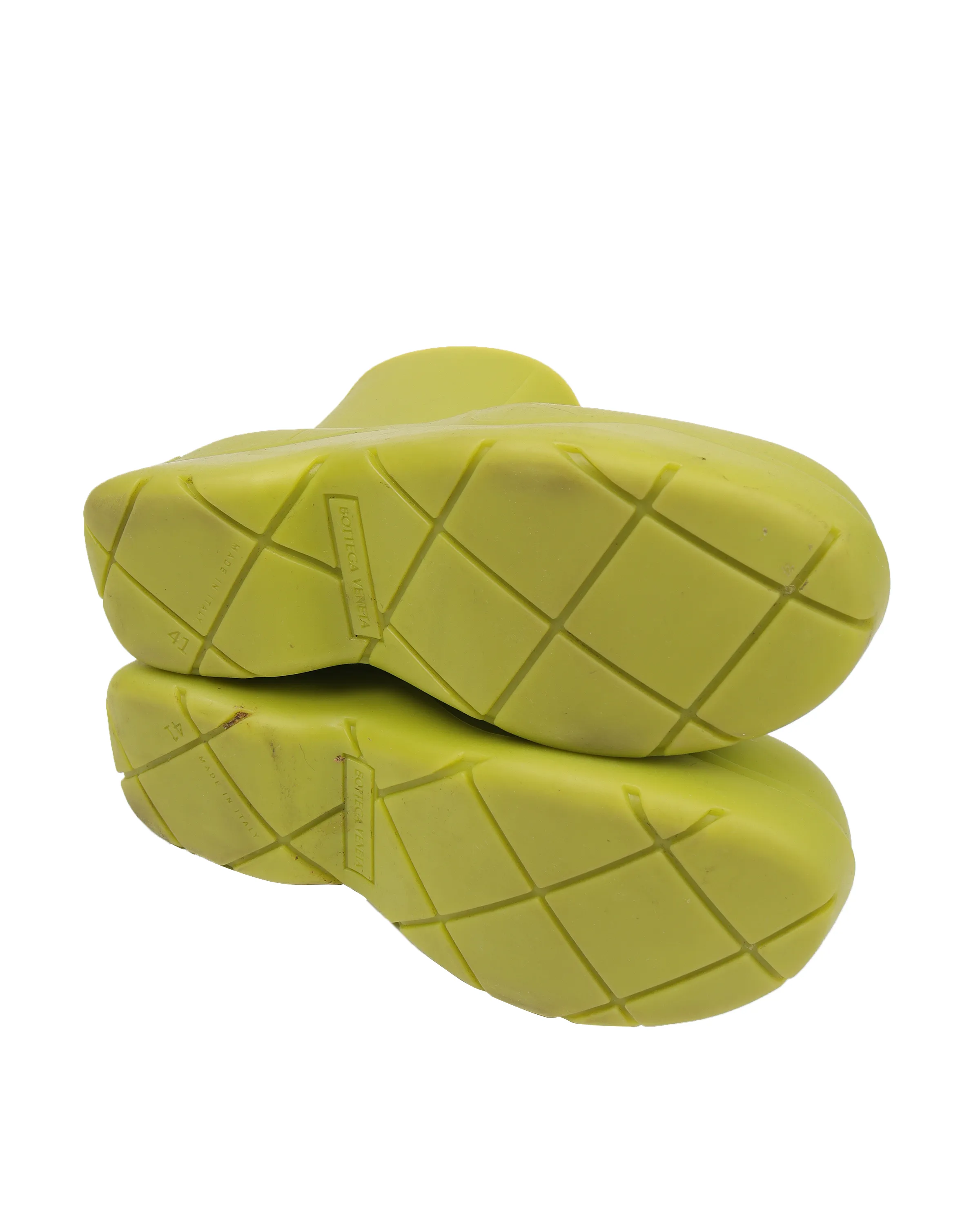 Puddle Boots - Green Fluffy Fur Boots