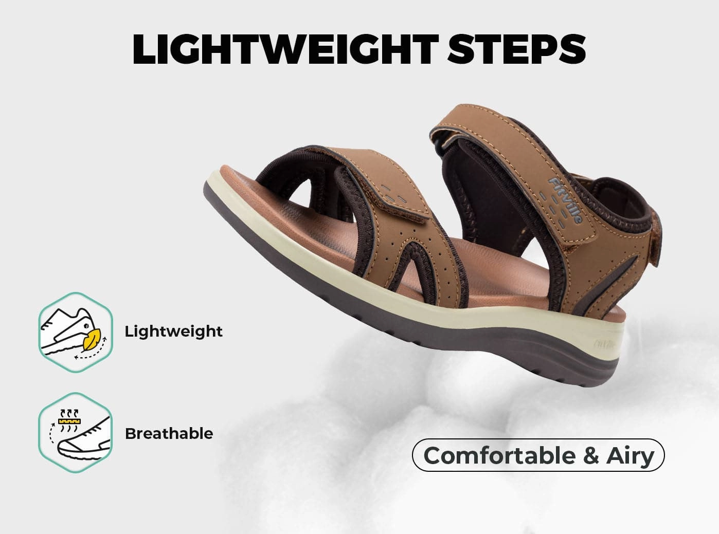 FitVille Women's FlexiWalk Sandal V1 Tennis Shoes For Flat Feet