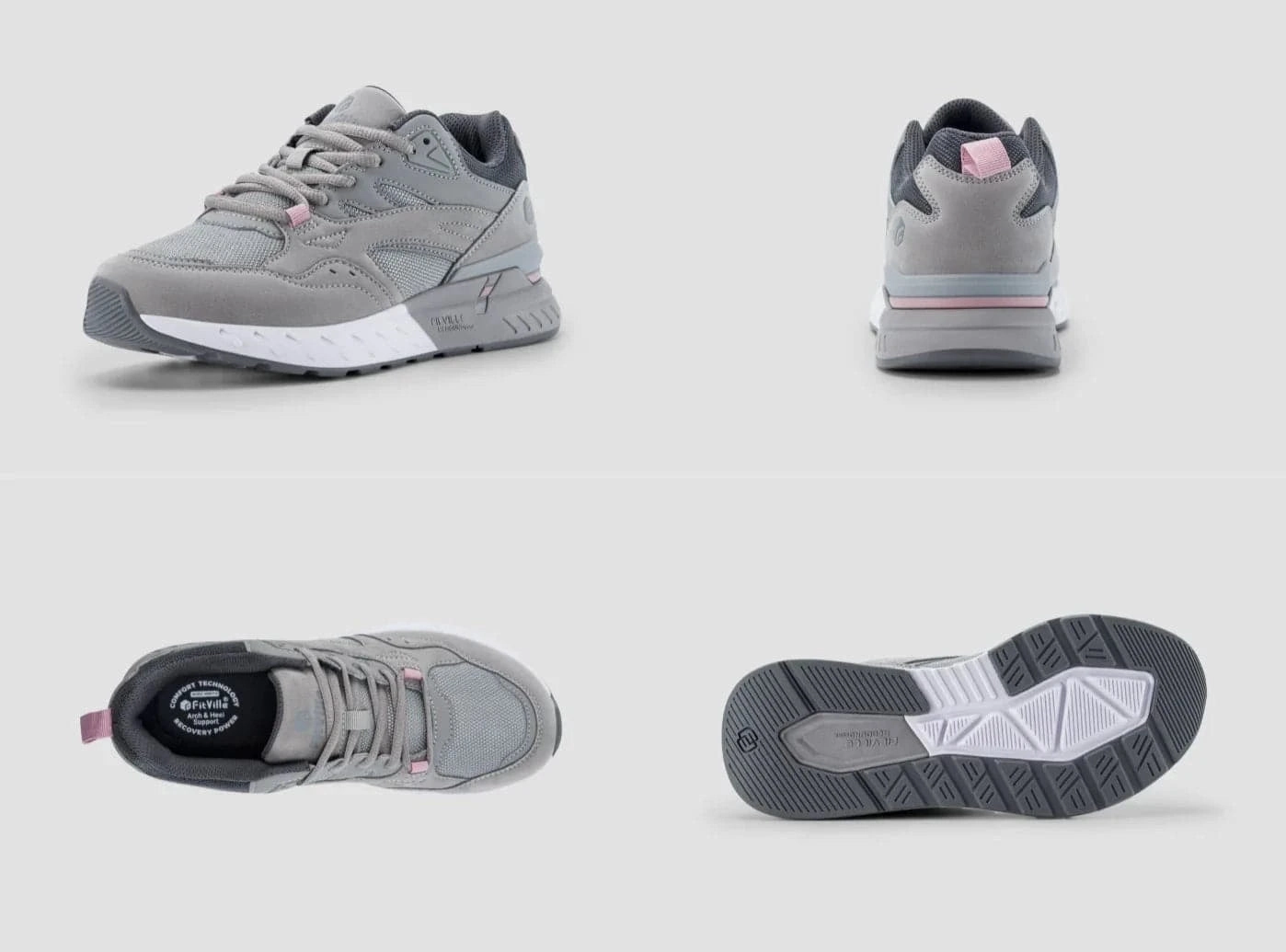 Sugar Flats Shoes FitVille Women's Rebound Core Walking Shoes V9