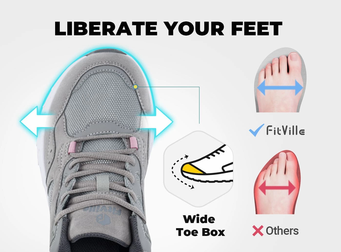 FitVille Women's Rebound Core Walking Shoes V9 Dressy Flat Shoes