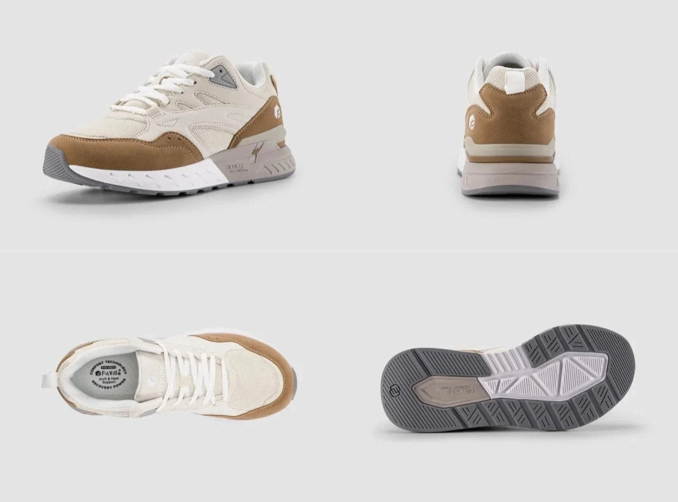 FitVille Women's Rebound Core Walking Shoes V9 Shoe Rack Flat