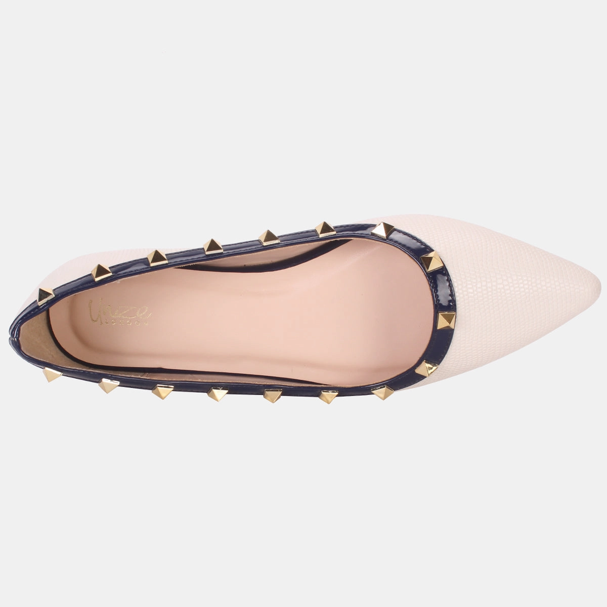 Womens "ADELAIDA  "Pointed Adorned Flat Shoes Shoe Straps For Flats