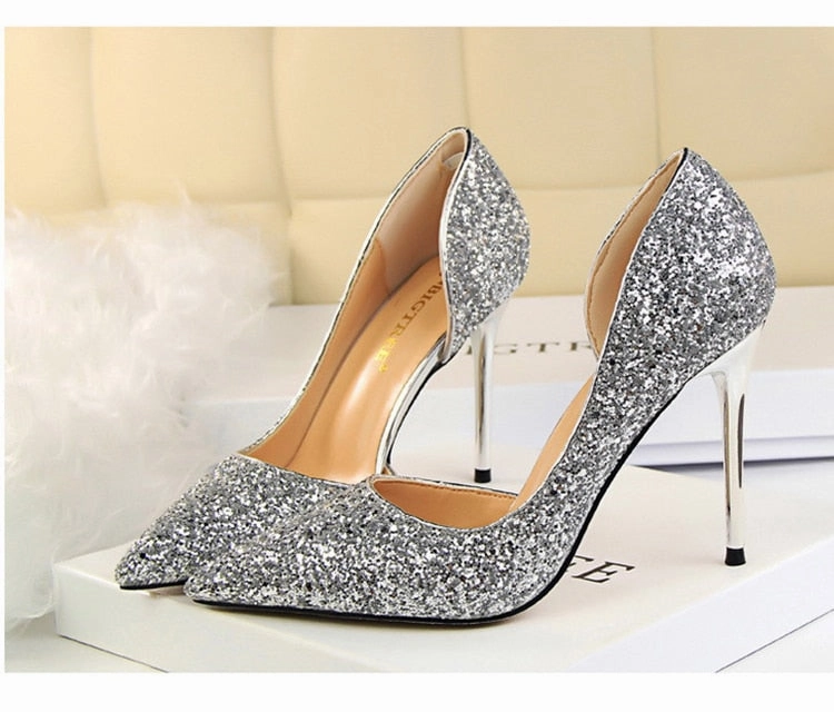 Minimalist Dress Shoe Womens Glisten Pumps Part & Wedding Shoes