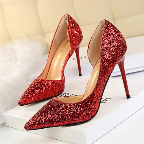Womens Glisten Pumps Part & Wedding Shoes Casual Dresses