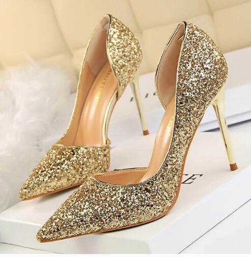 Womens Glisten Pumps Part & Wedding Shoes No Show Socks For Dress Shoes