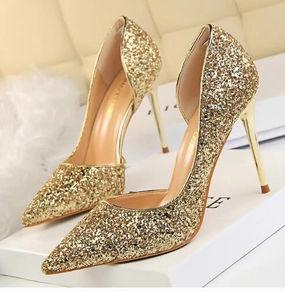 Womens Glisten Pumps Part & Wedding Shoes Cute Comfortable Dress Shoes
