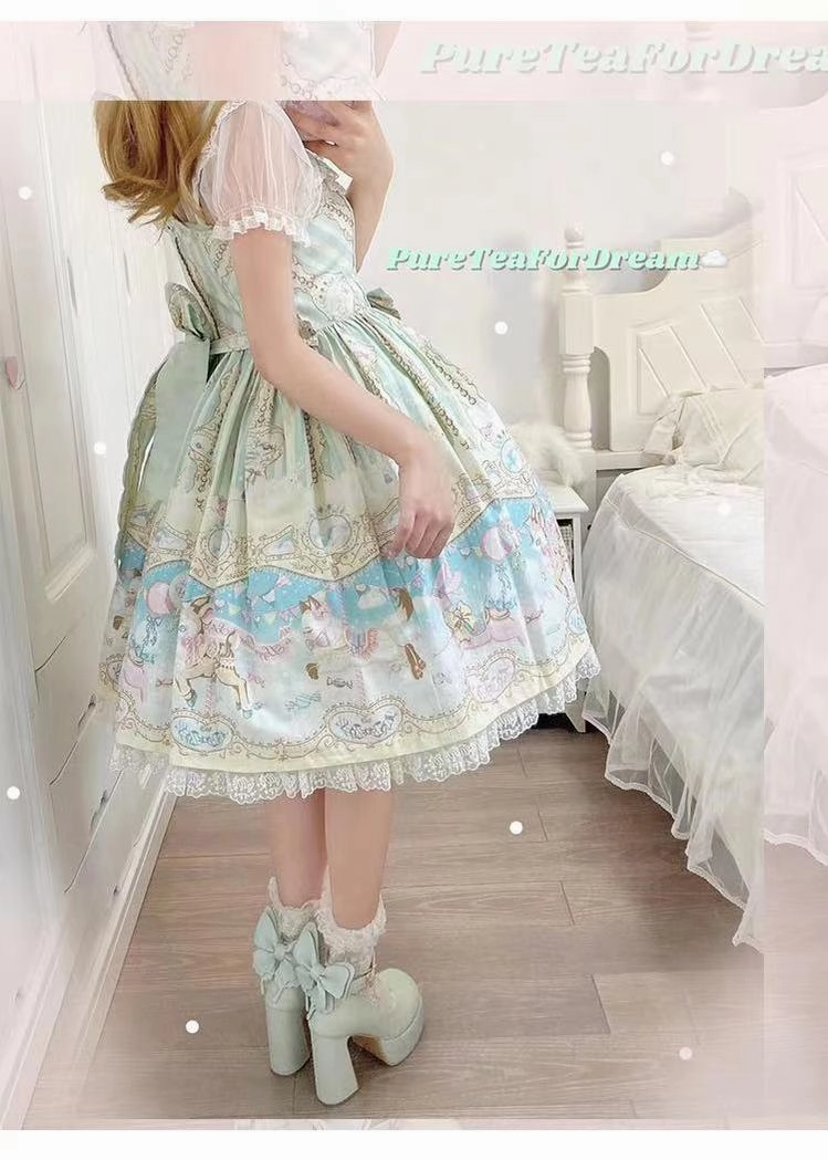 Best Budget Dress Shoes Pure Tea For Dream~Untouchable Butterfly~Elegant Lolita Heels Lolita Shoes PU Shining Platform