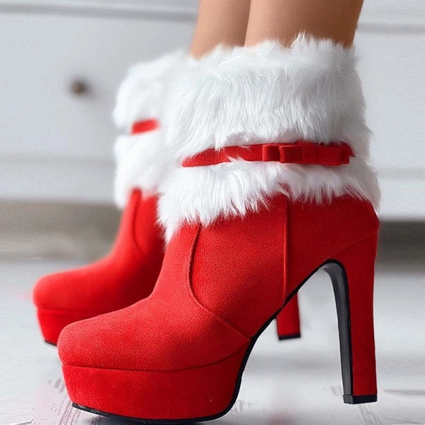 Purpdrank - Black Casual Patchwork With Bow Pointed Keep Warm Comfortable Shoes (Heel Height 4.72in) Adidas Shoes Design By Porsche