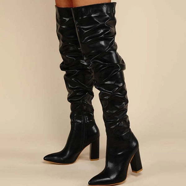 Purpdrank - White Casual Patchwork Solid Color Pointed Out Door Shoes (Heel Height 3.94in) Adidas Golf Shoes Deals