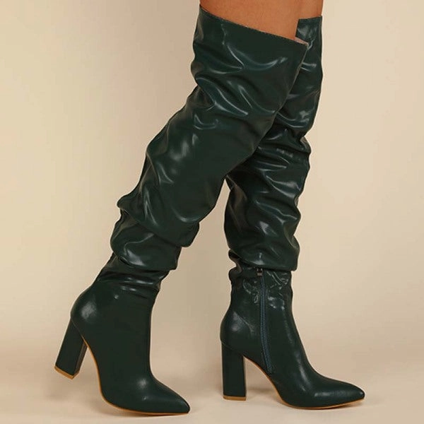 Purpdrank - White Casual Patchwork Solid Color Pointed Out Door Shoes (Heel Height 3.94in) Adidas Skating Shoes