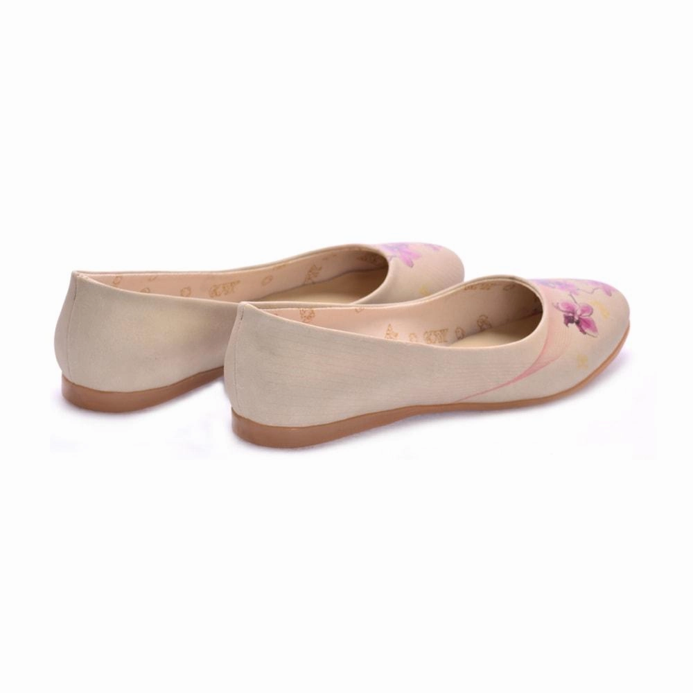 Body Align Purple Flower Ballerinas Shoes 1021