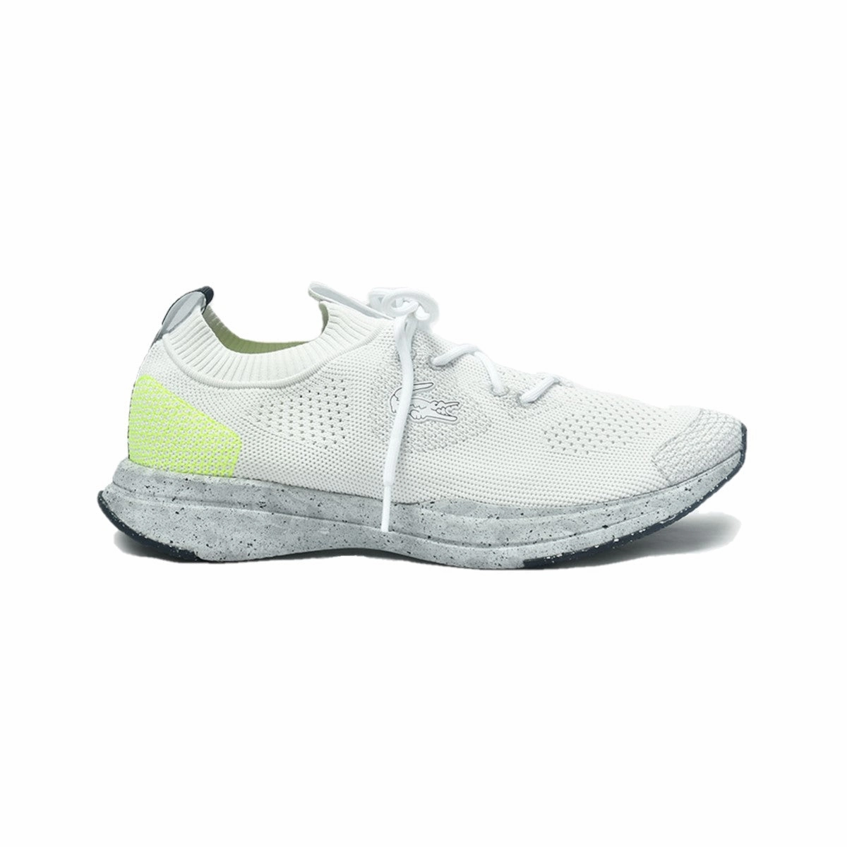 LACOSTE 7-45SMA0017V05 RUN SPIN ECO 12 MN'S (Medium) White/Yellow Textile & Synthetic Running Shoes Shine Tone Lightweight Design