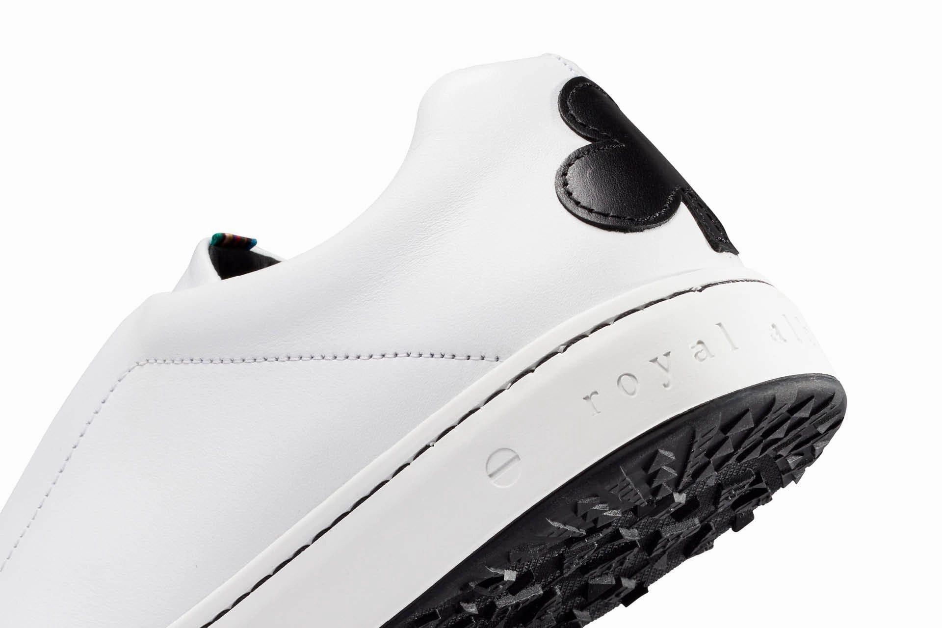 leather upper style hybrid materials Queen of Clubs | White/Black
